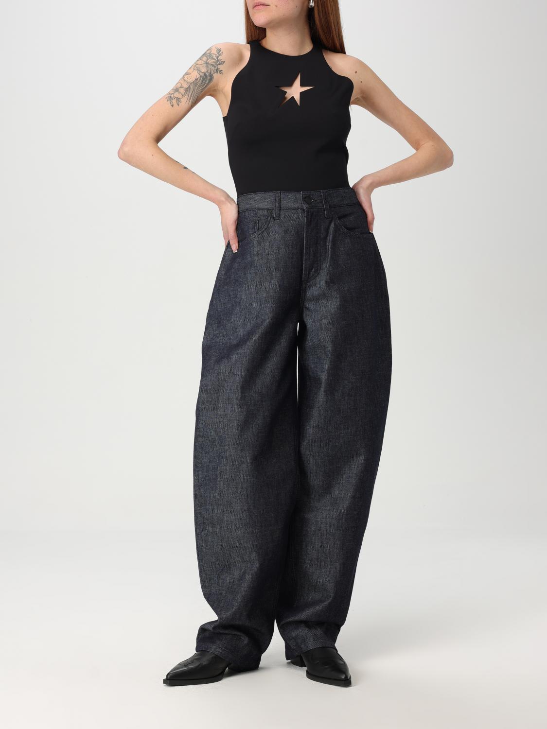 MUGLER TOP: Top con stella traforata in poliammide Mugler, Nero - Img 2