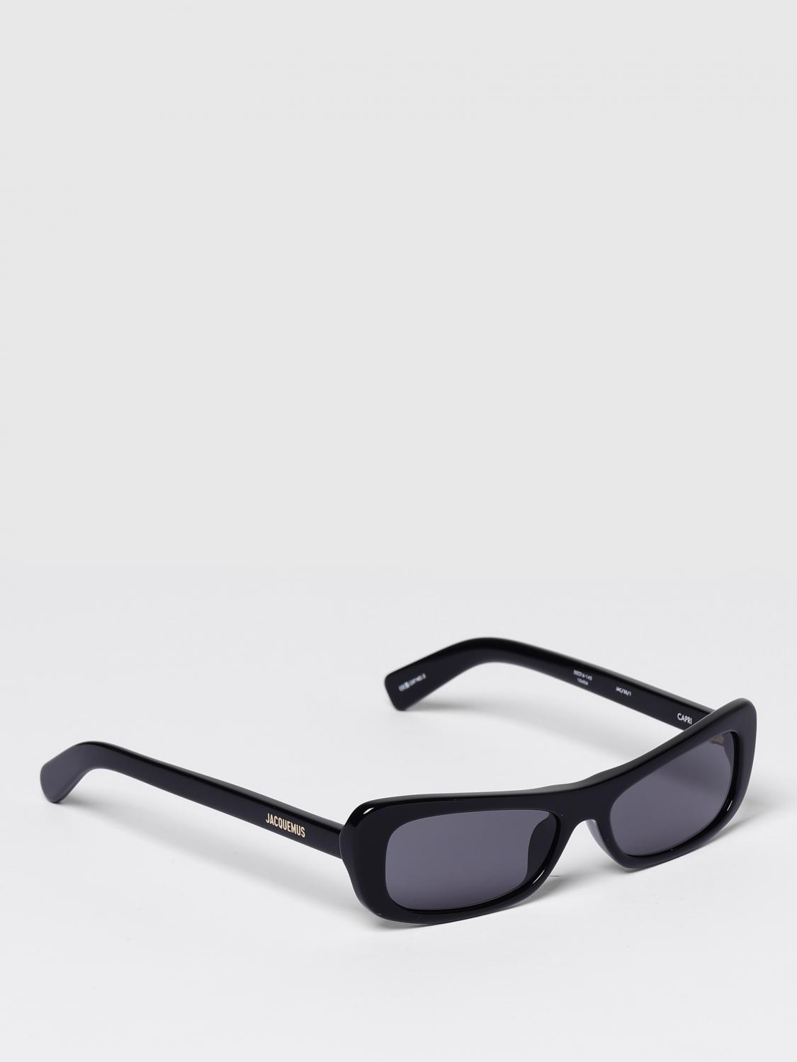 JACQUEMUS OCCHIALI DA SOLE: Occhiali da sole Capri Jacquemus in acetato, Nero - Img 1