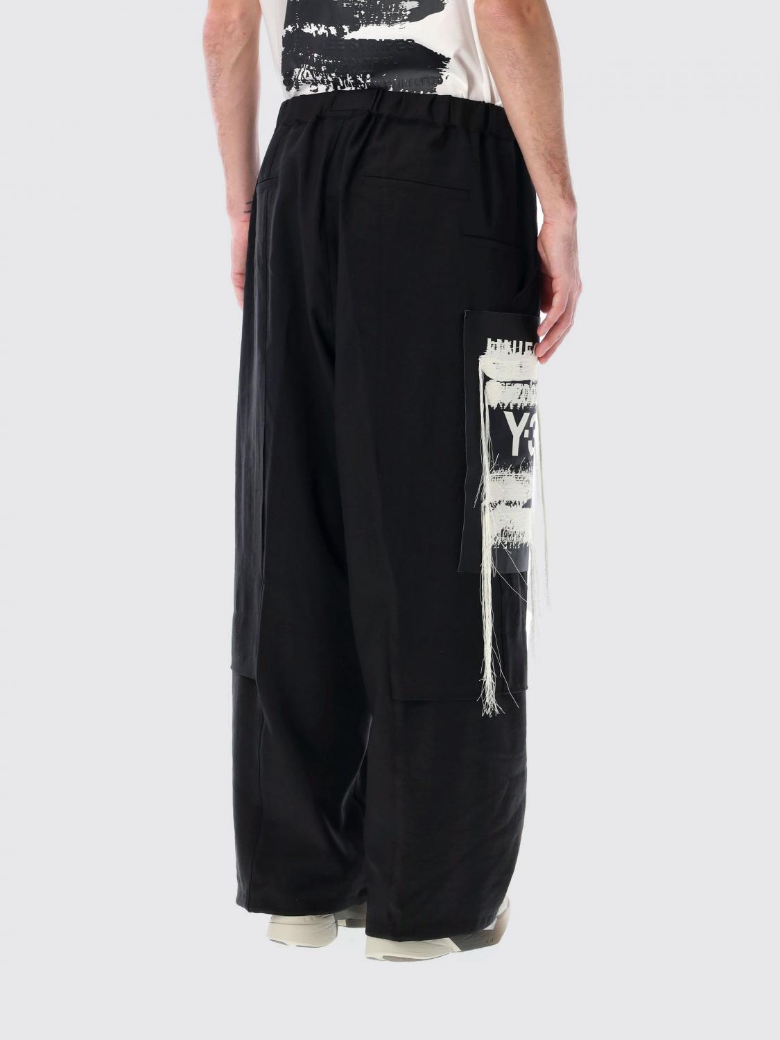Y-3 PANTALONI: Pantalone cargo Y-3 in tessuto riciclato , Nero - Img 2