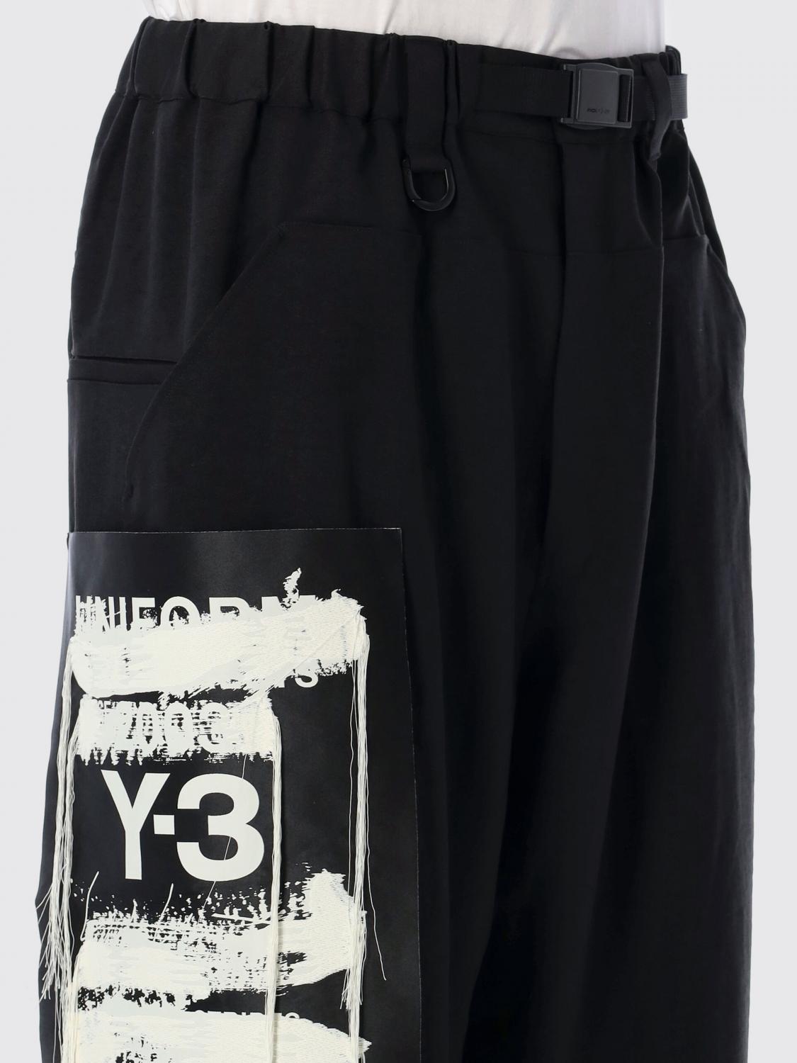 Y-3 PANTALONI: Pantalone cargo Y-3 in tessuto riciclato , Nero - Img 3