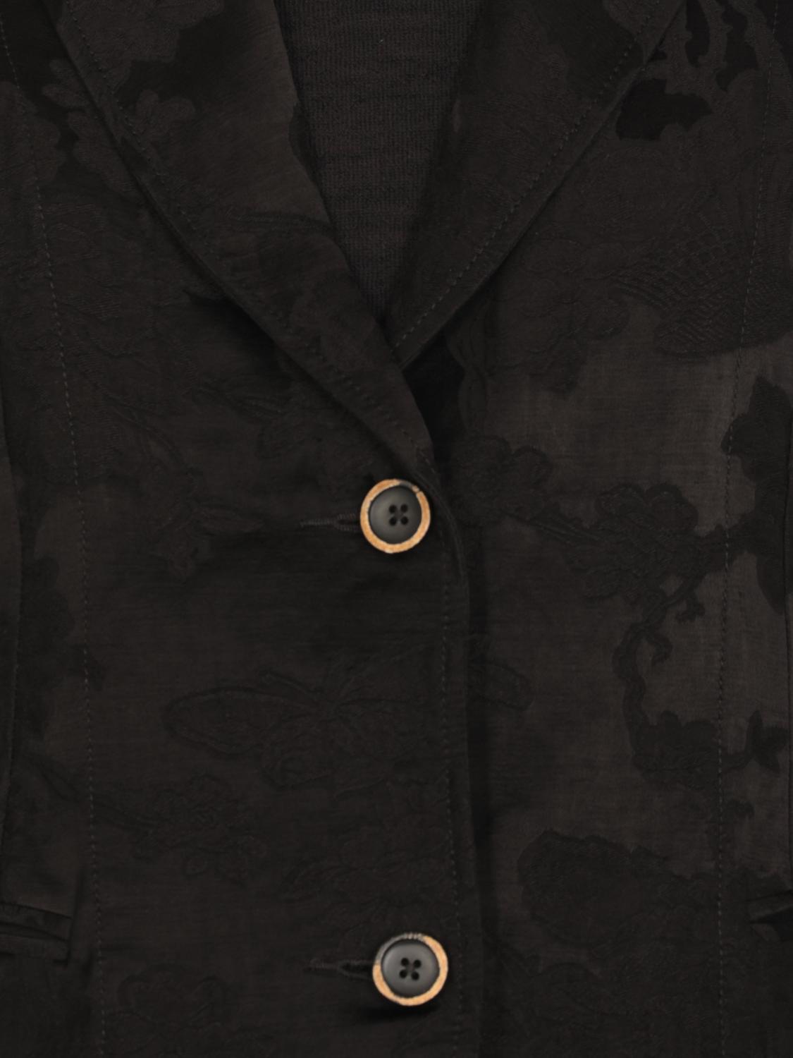 UMA WANG BLAZER: Blazer a monopetto in misto lino camouflage Uma Wang, Nero - Img 4