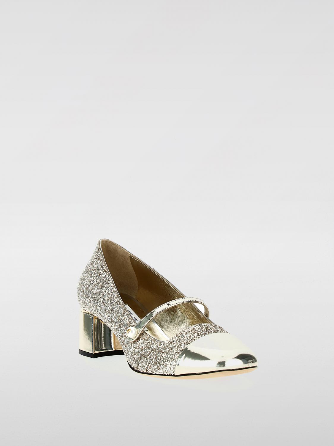 JIMMY CHOO DÉCOLLETÉ: Pump Elisa Jimmy Choo in pelle glitter e laminata , Silver - Img 2