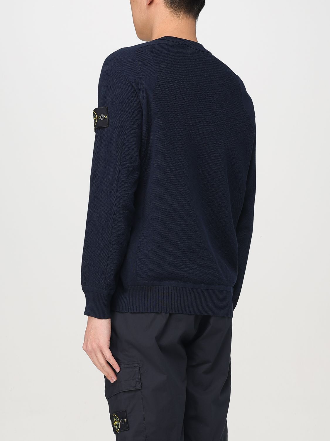 STONE ISLAND SWEATER: Sweater men Stone Island, Blue - Img 3