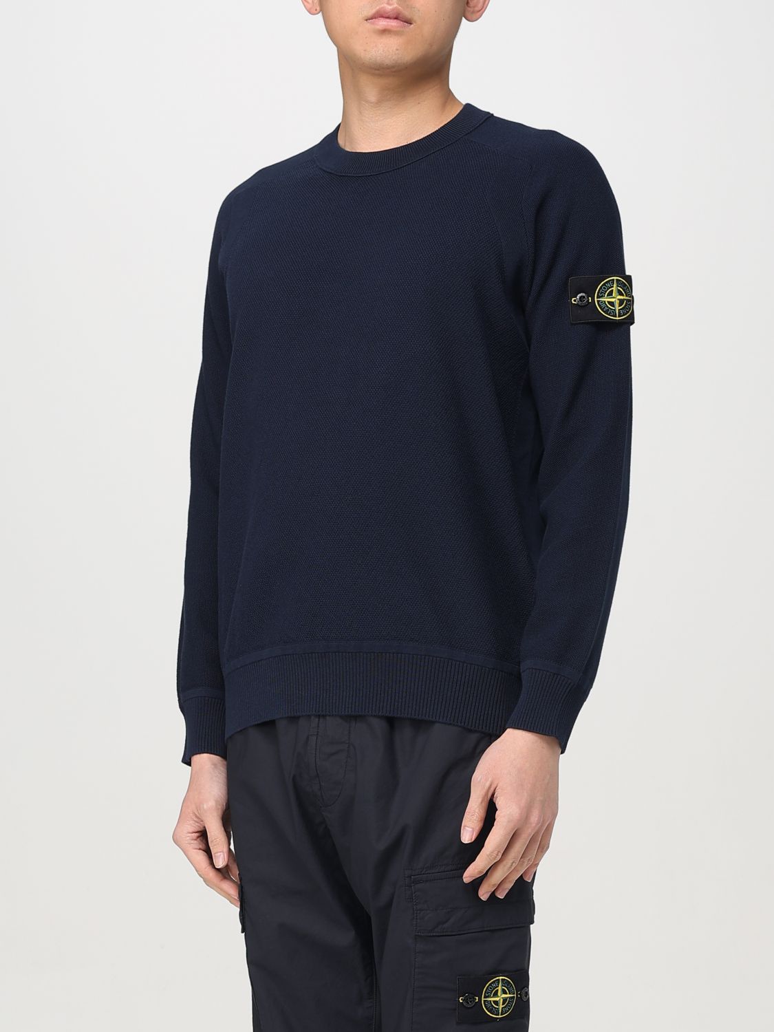 STONE ISLAND SWEATER: Sweater men Stone Island, Blue - Img 4