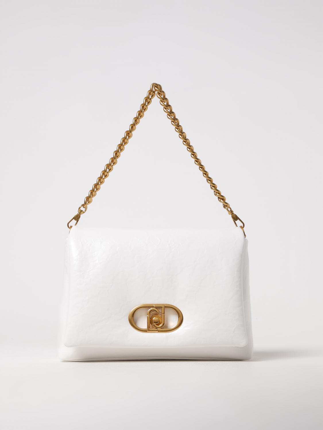 LIU JO BORSA A SPALLA: Borsa Liu Jo in pelle sintetica stropicciata , Bianco - Img 1