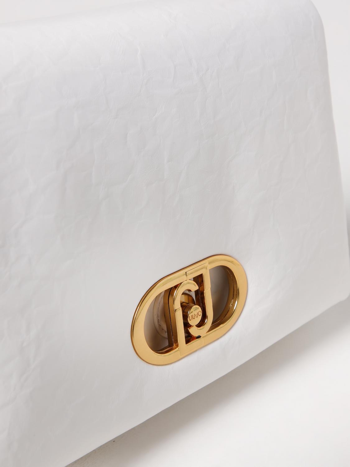 LIU JO BORSA A SPALLA: Borsa Liu Jo in pelle sintetica stropicciata , Bianco - Img 3