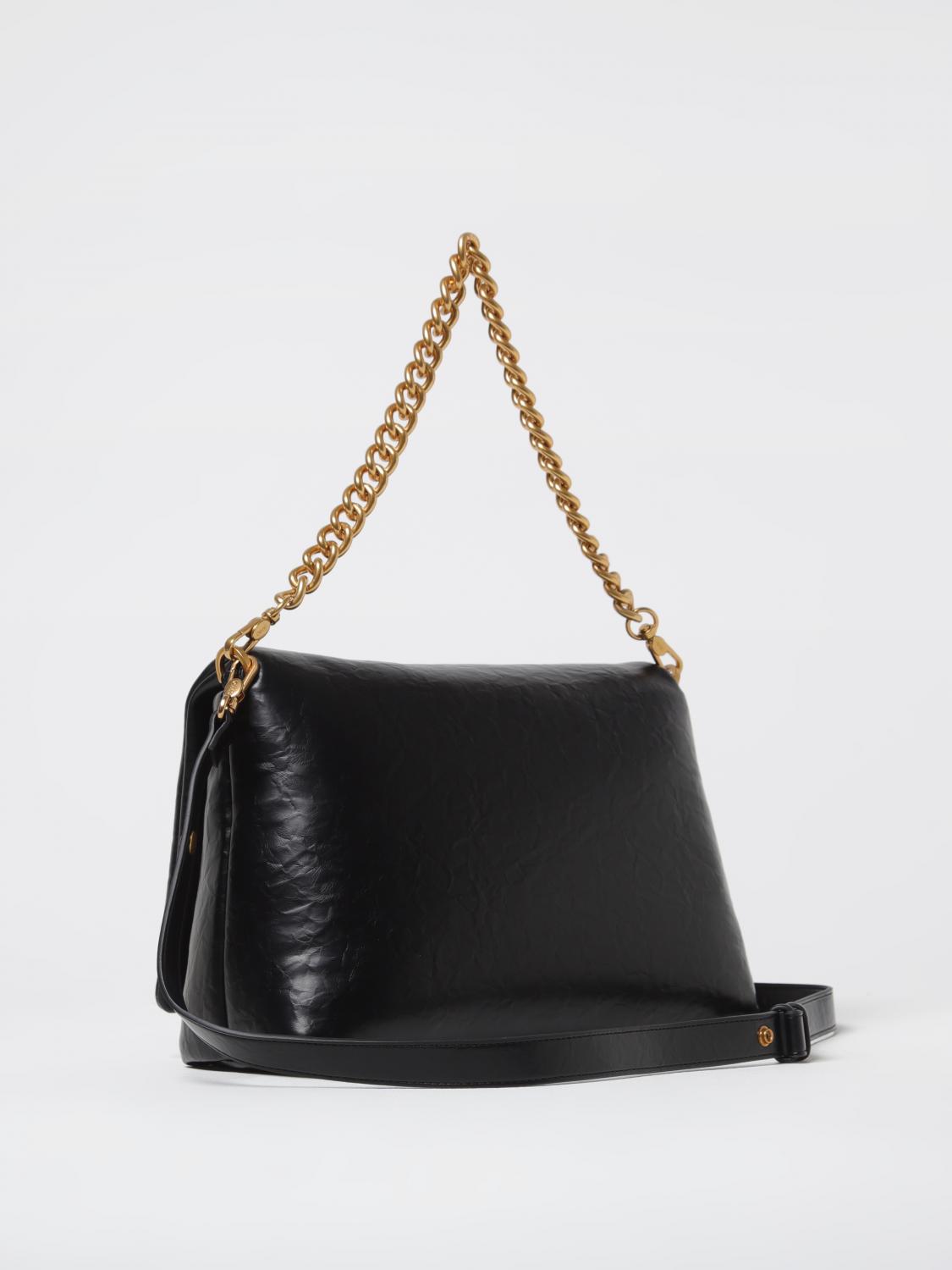 LIU JO BORSA A SPALLA: Borsa Liu Jo in pelle sintetica stropicciata , Nero - Img 2