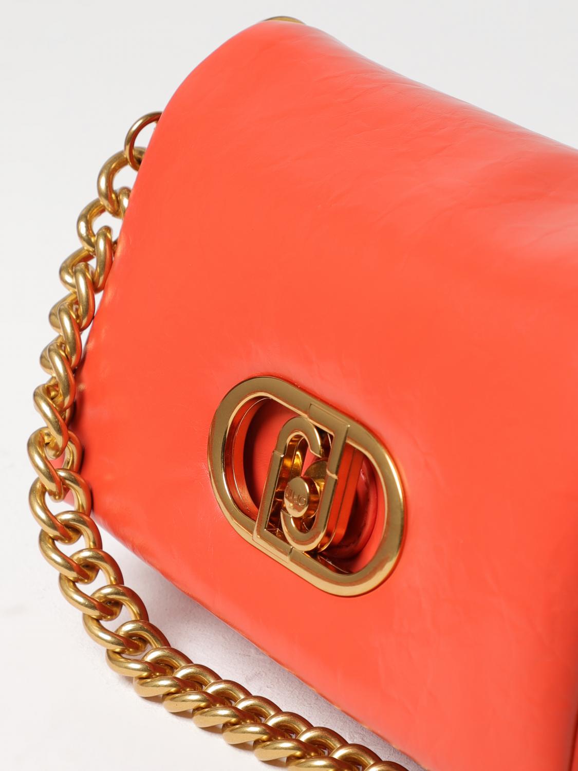 LIU JO BORSA A SPALLA: Borsa Lapuffy M Liu Jo in pelle sintetica, Arancione - Img 3