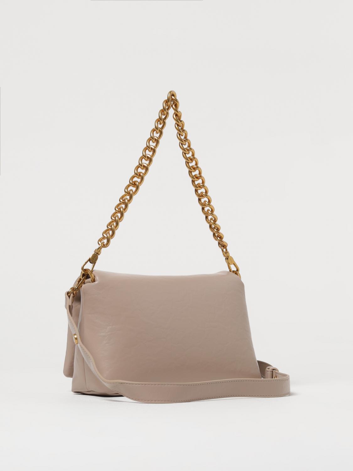 LIU JO BORSA A SPALLA: Borsa Lapuffy M Liu Jo in pelle sintetica, Sabbia - Img 2