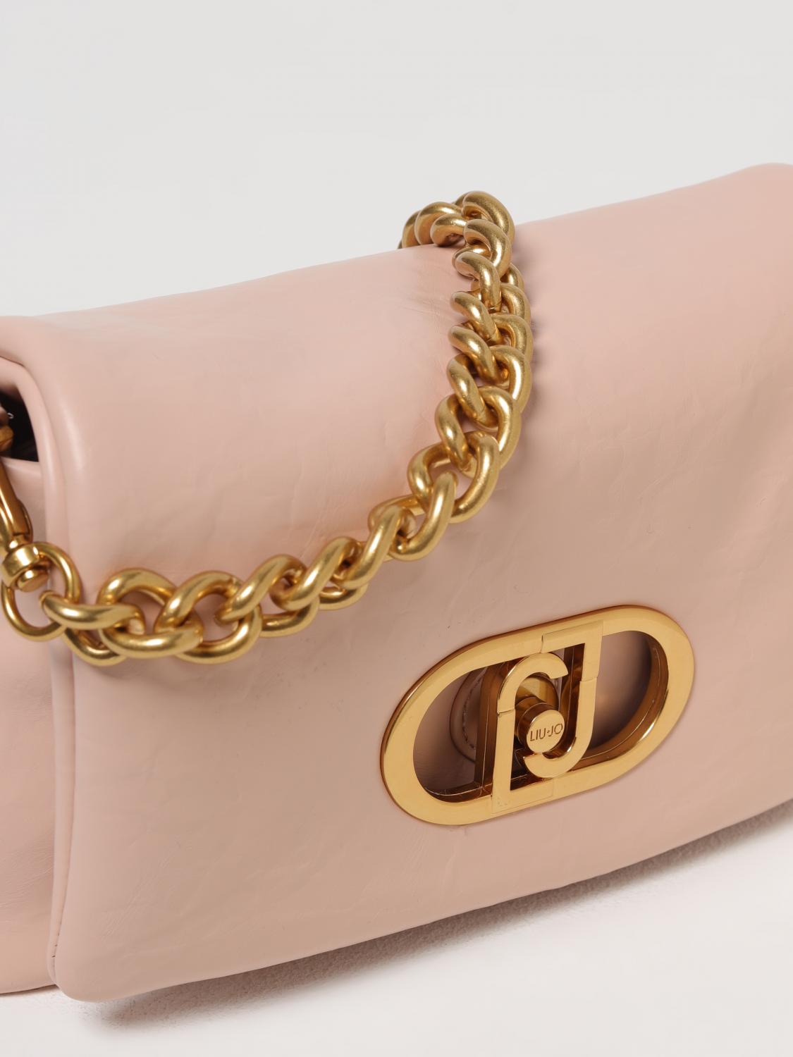 LIU JO BORSA A SPALLA: Borsa Lapuffy M Liu Jo in pelle sintetica, Polvere - Img 3