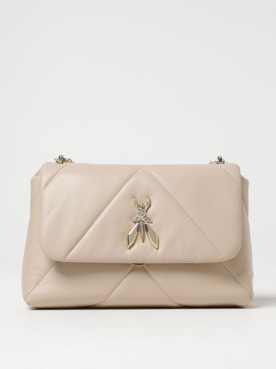 PATRIZIA PEPE BORSA A SPALLA: Borsa a spalla donna Patrizia Pepe, Beige - Img 1