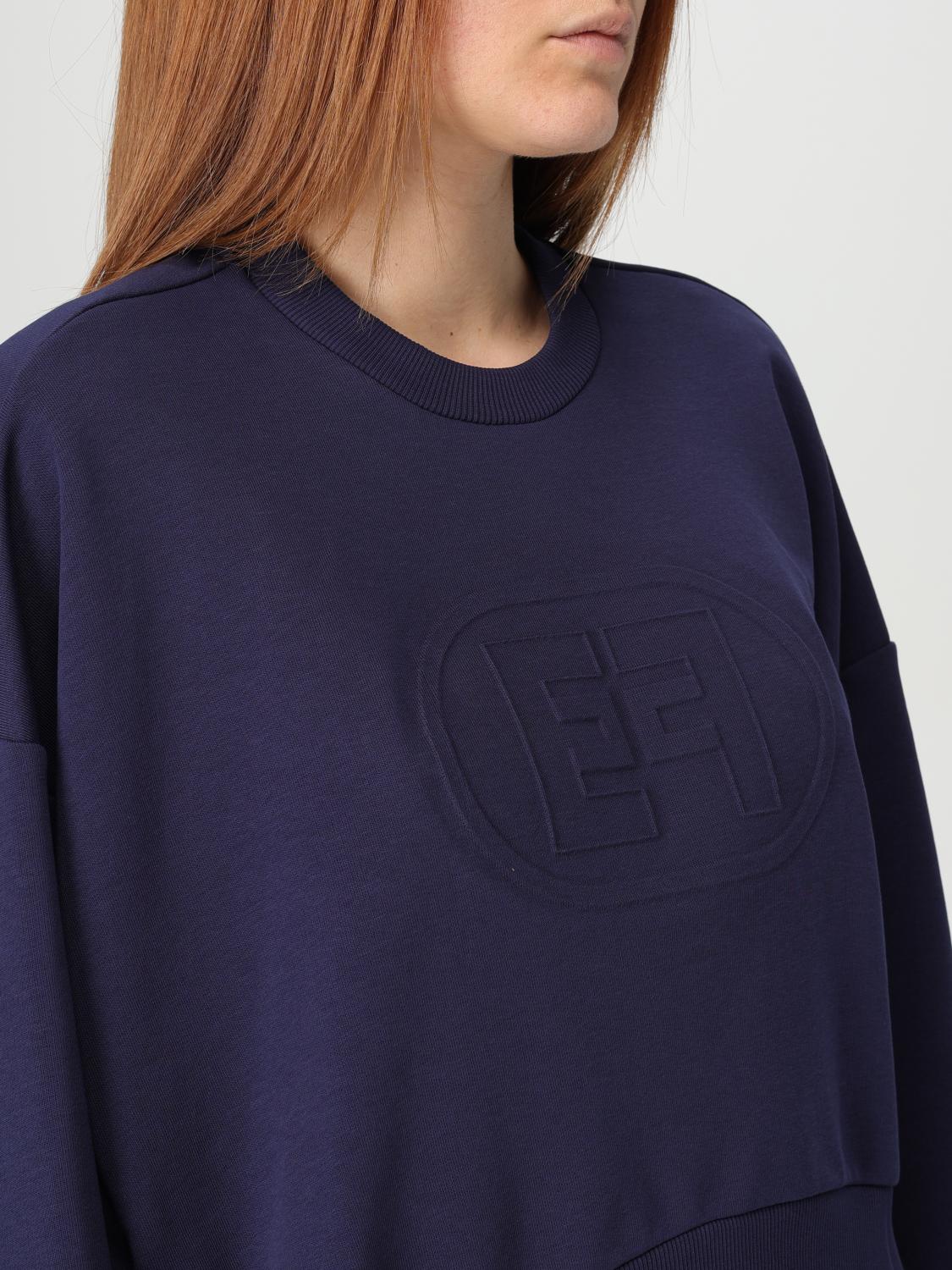 ELISABETTA FRANCHI SWEATSHIRT: Pullover damen Elisabetta Franchi, Blau - Img 4