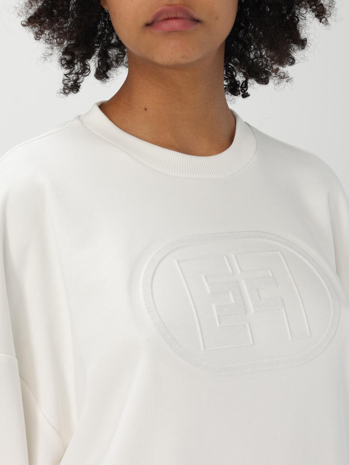 ELISABETTA FRANCHI SWEATSHIRT: Pullover damen Elisabetta Franchi, Ivory - Img 4