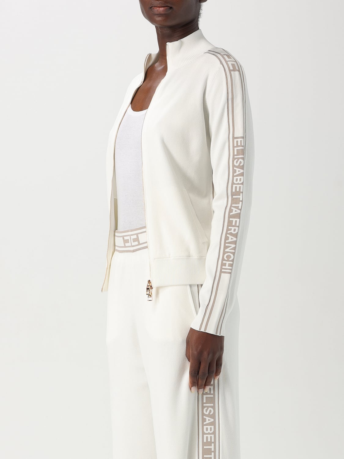ELISABETTA FRANCHI SUDADERA: Jersey mujer Elisabetta Franchi, Blanco - Img 4