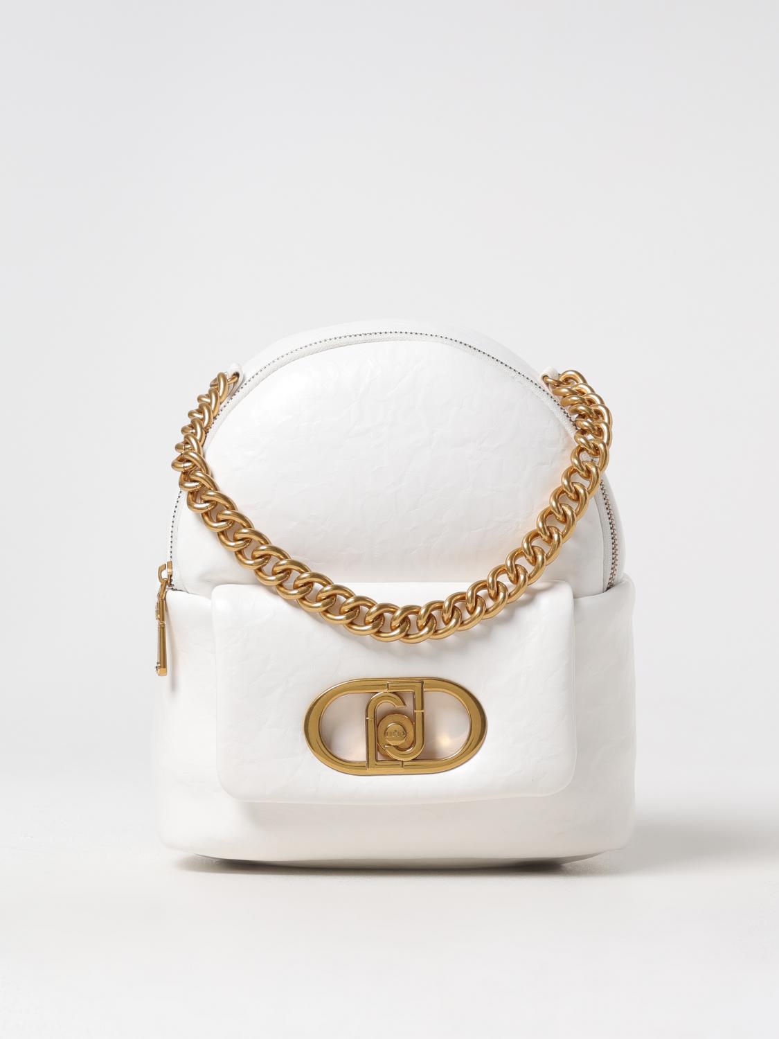 LIU JO ZAINO: Zaino Lapuffy Liu Jo in pelle sintetica bottalata , Bianco - Img 1
