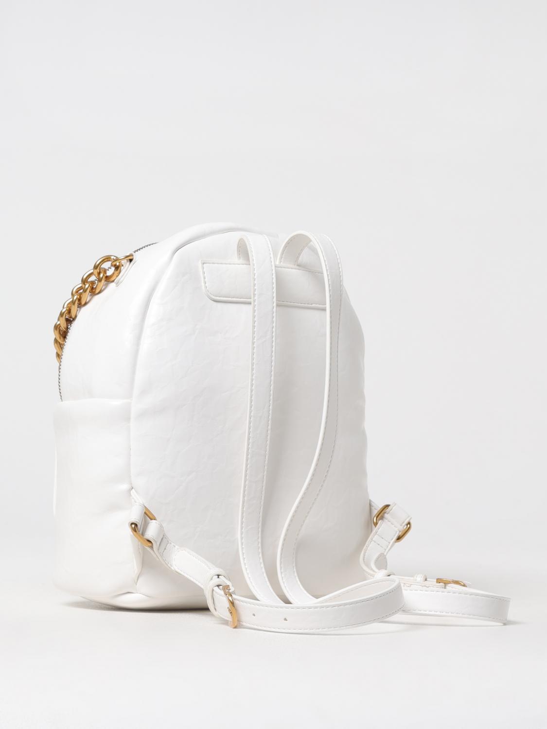 LIU JO ZAINO: Zaino Lapuffy Liu Jo in pelle sintetica bottalata , Bianco - Img 2