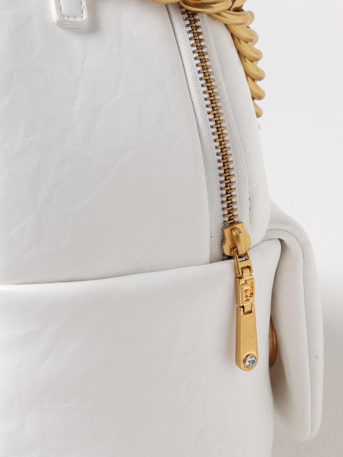 LIU JO ZAINO: Zaino Lapuffy Liu Jo in pelle sintetica bottalata , Bianco - Img 3