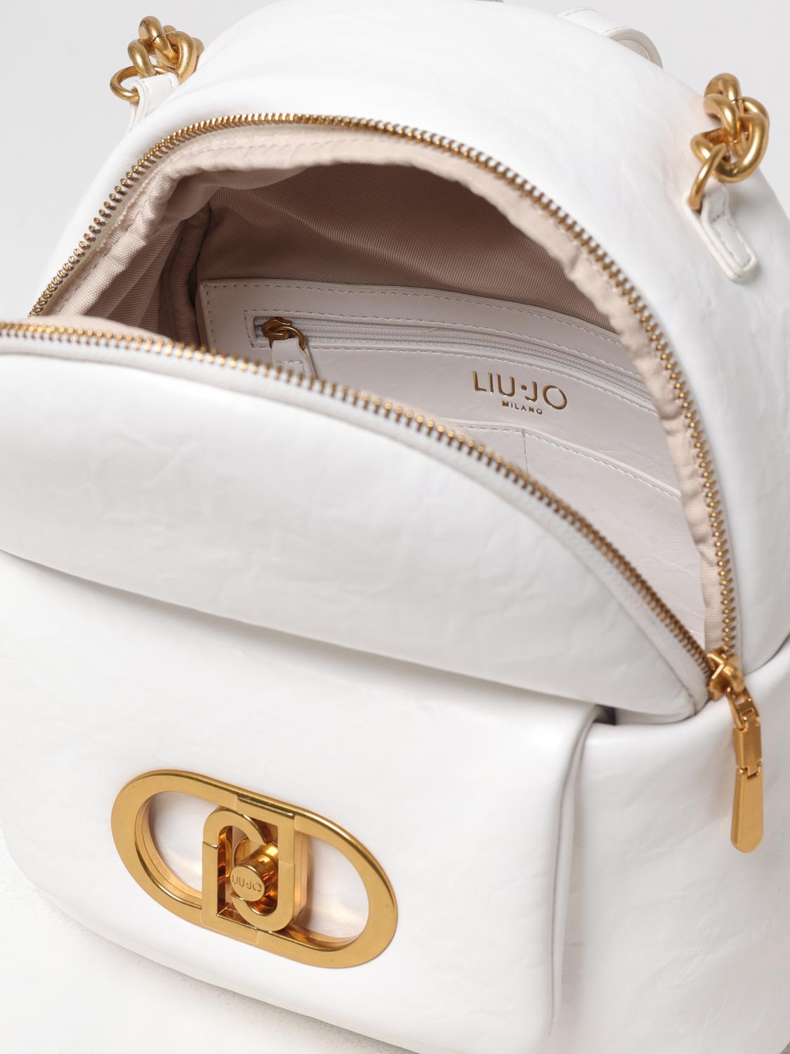 LIU JO ZAINO: Zaino Lapuffy Liu Jo in pelle sintetica bottalata , Bianco - Img 4