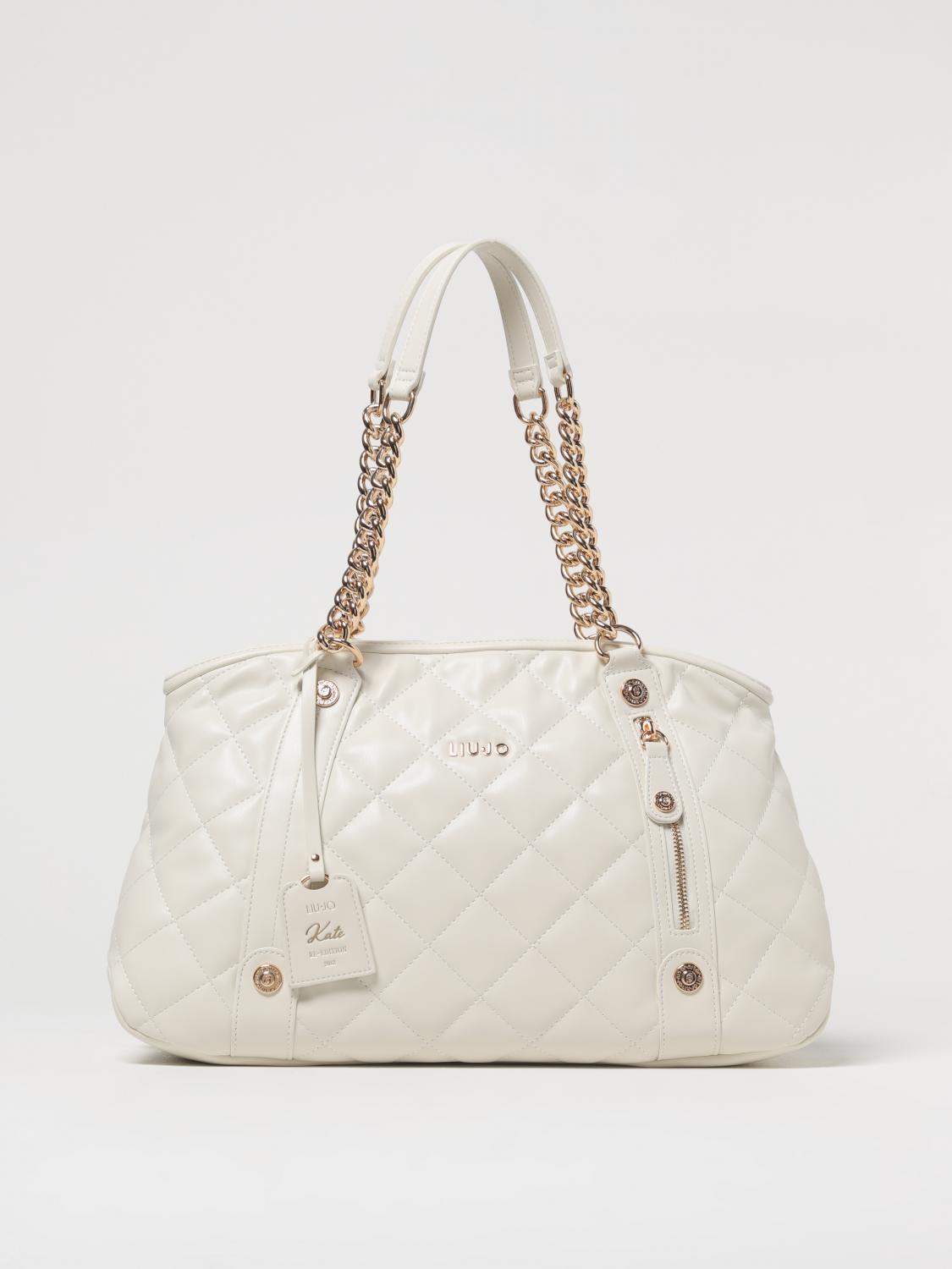 LIU JO BORSA A SPALLA: Borsa Kate Liu Jo in pelle sintetica matelassè , Bianco - Img 1
