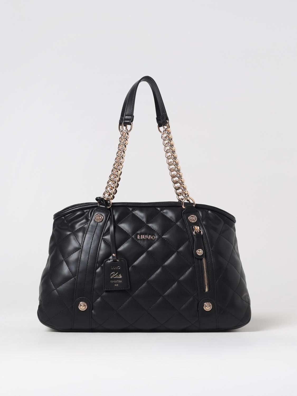 LIU JO BORSA A SPALLA: Borsa Kate Liu Jo in pelle sintetica matelassè , Nero - Img 1