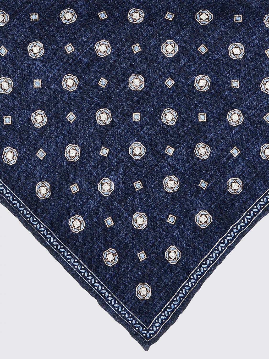 BRUNELLO CUCINELLI EINSTECKTUCH: Krawatte herren Brunello Cucinelli, Blau - Img 2