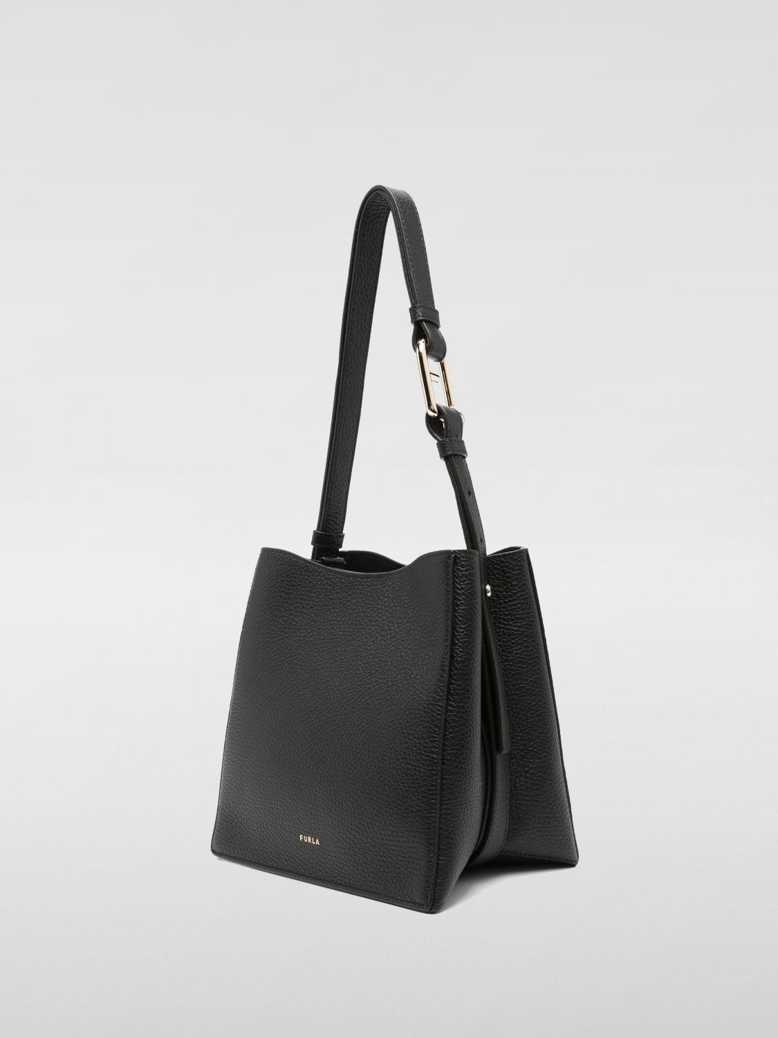 FURLA BORSA MINI: Borsa Nuvola Mini Furla in pelle a grana , Nero - Img 3