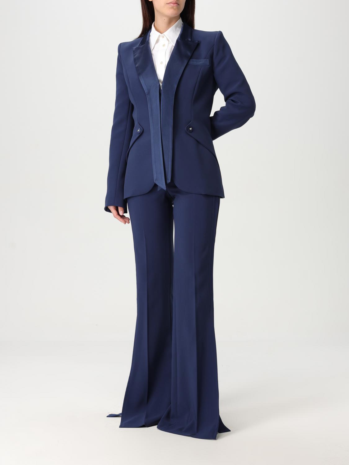 Elisabetta Franchi Blazer woman - Blue | GI133 | GIGLIO.COM