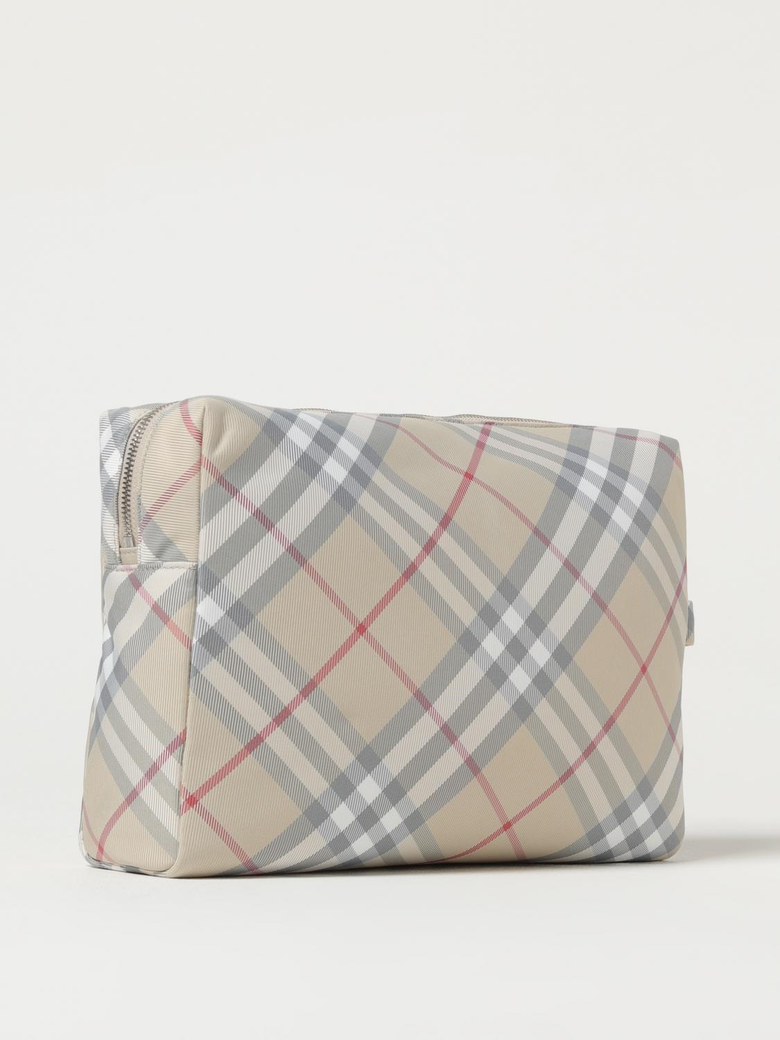 BURBERRY CORREDI BAMBINI: Beauty fasciatoio con stampa check Burberry, Grigio - Img 2