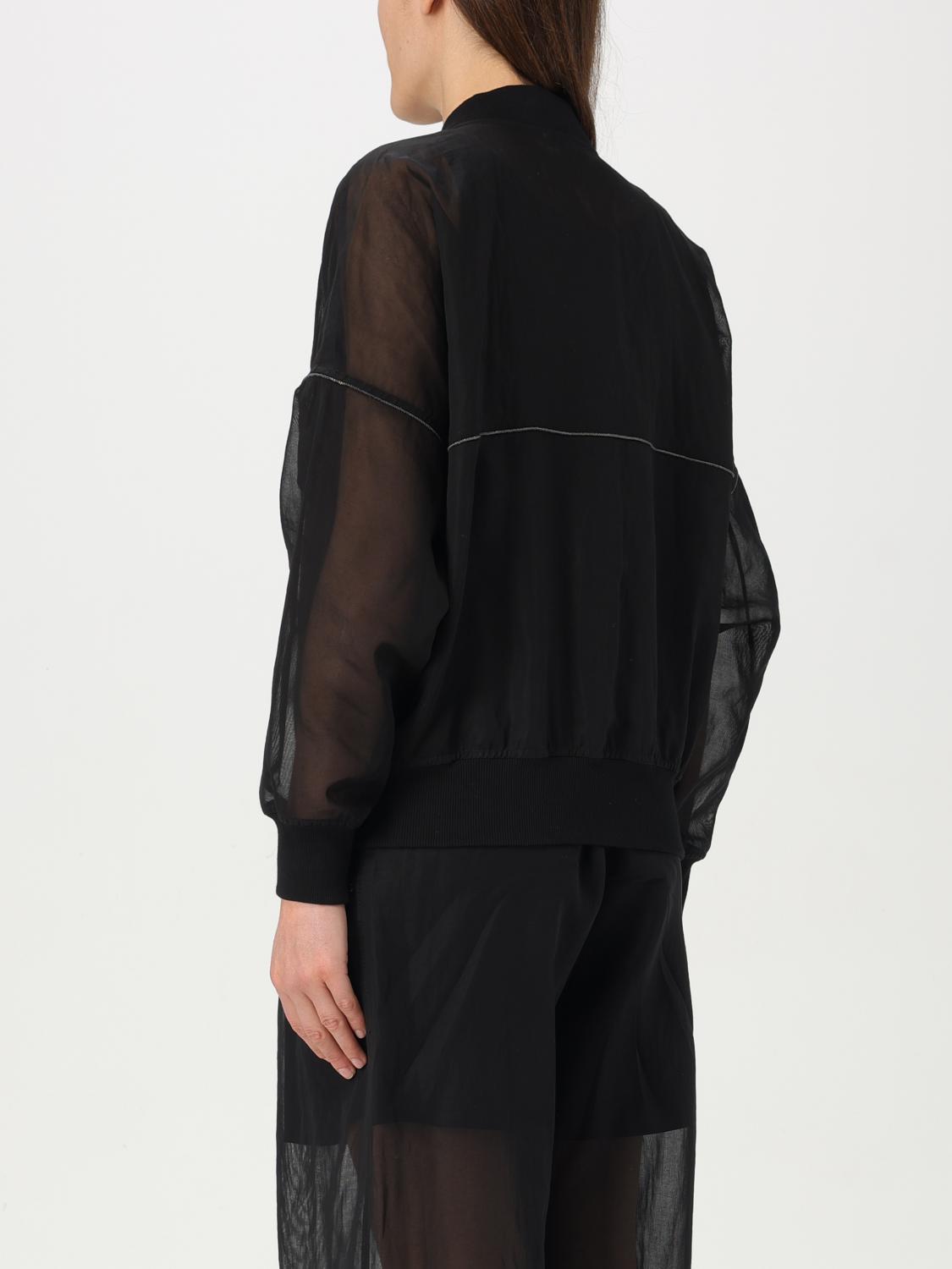 BRUNELLO CUCINELLI JACKE: Strickjacke damen Brunello Cucinelli, Schwarz - Img 3