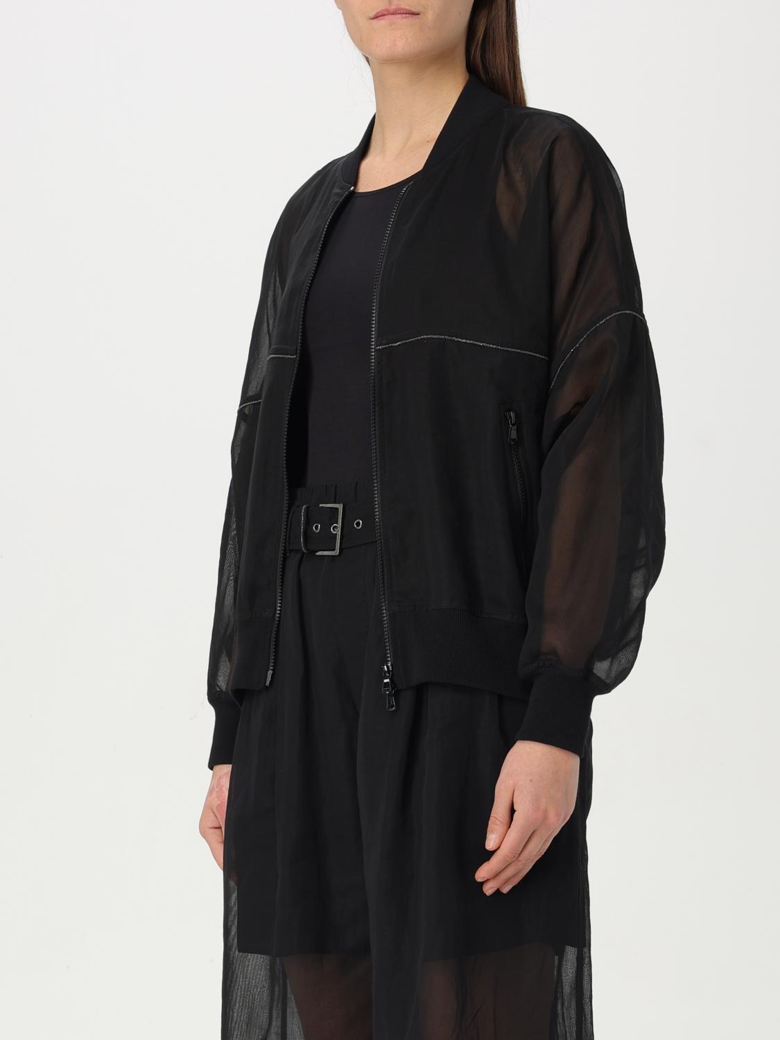 BRUNELLO CUCINELLI JACKE: Strickjacke damen Brunello Cucinelli, Schwarz - Img 4