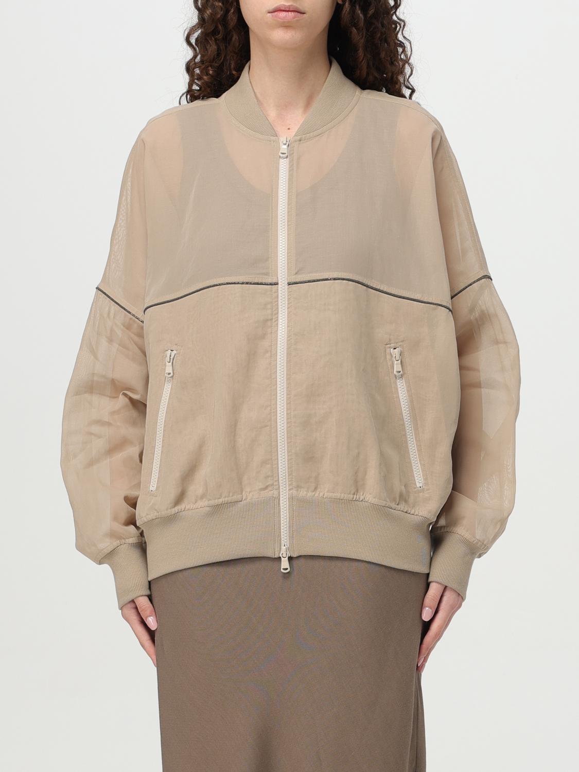 BRUNELLO CUCINELLI CHAQUETA: Cárdigan mujer Brunello Cucinelli, Beige - Img 1