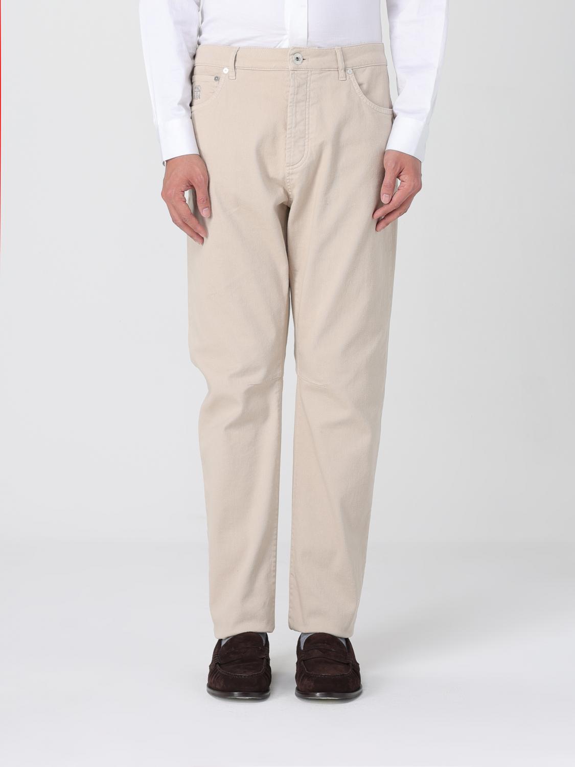 BRUNELLO CUCINELLI JEANS: Brunello Cucinelli Stretch Denim Jeans, Beige - Img 1