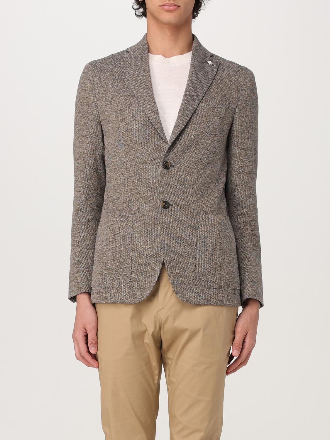 MANUEL RITZ GIACCA: Blazer Manuel Ritz in misto cotone , Marrone - Img 1