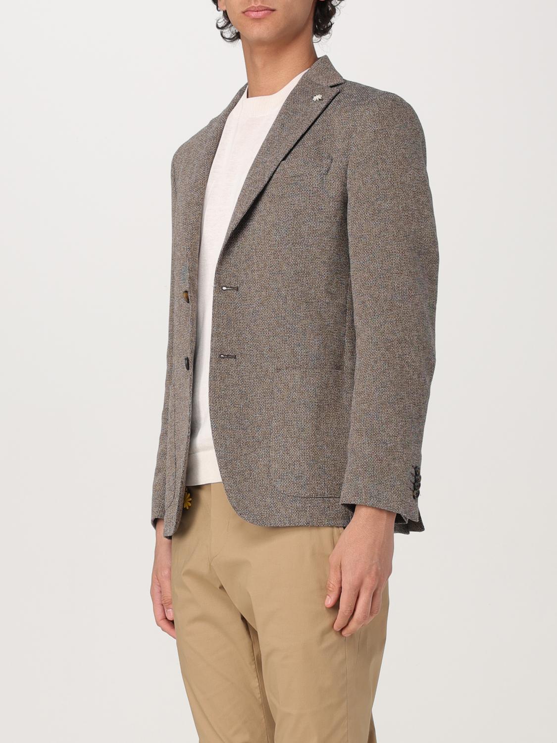 MANUEL RITZ GIACCA: Blazer Manuel Ritz in misto cotone , Marrone - Img 3