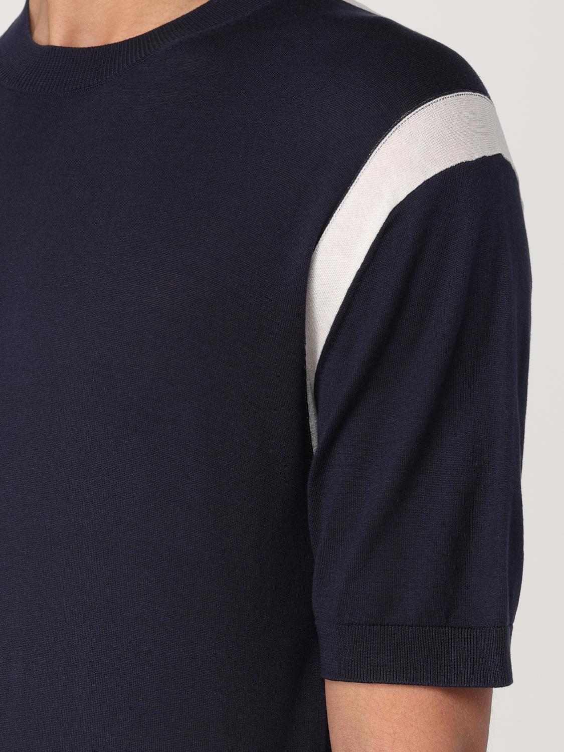 PAOLO PECORA T-SHIRT: Paolo Pecora cotton and silk t-shirt, Blue - Img 3