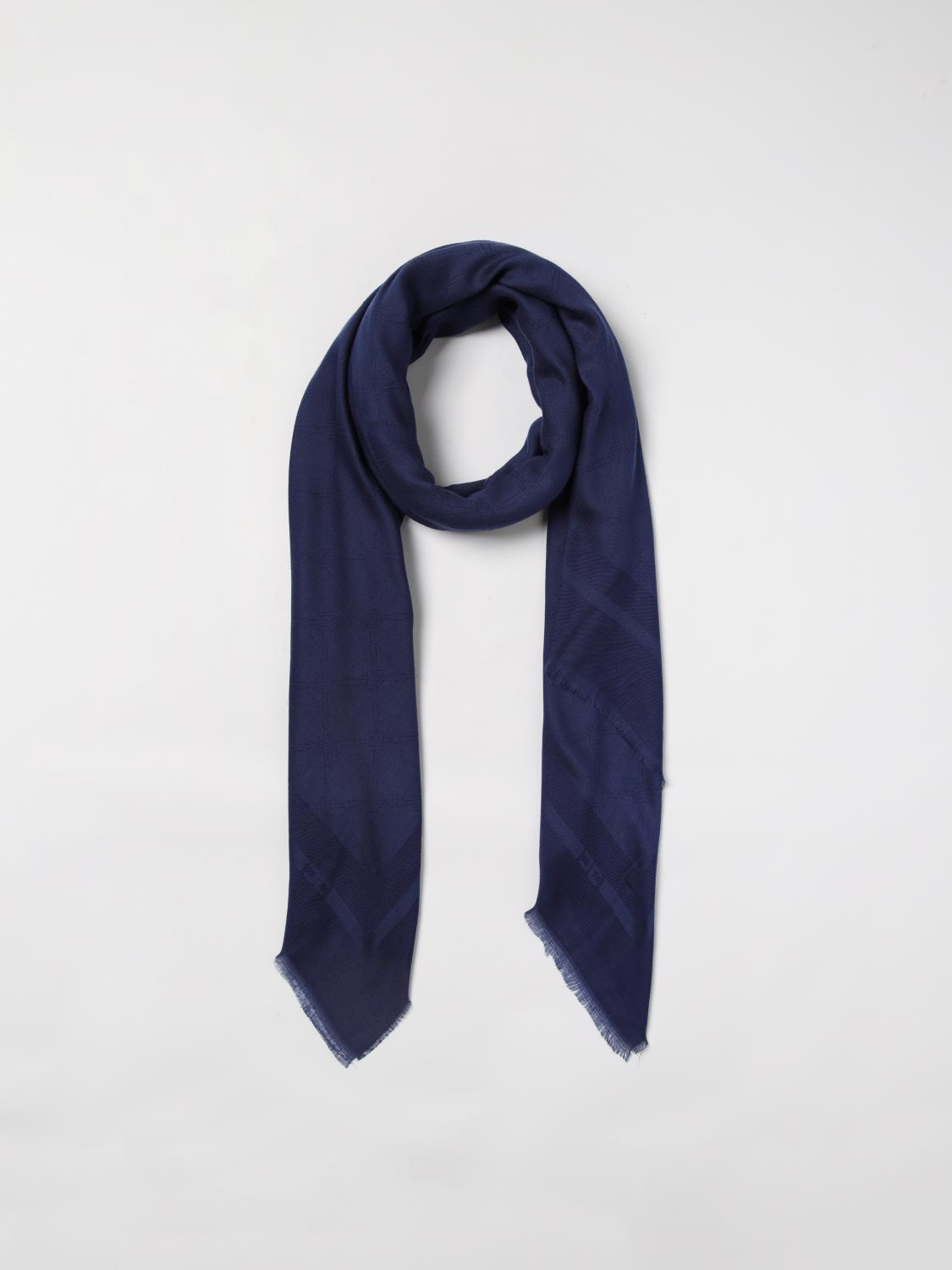 ELISABETTA FRANCHI BUFANDA: Bufanda mujer Elisabetta Franchi, Azul Oscuro - Img 2
