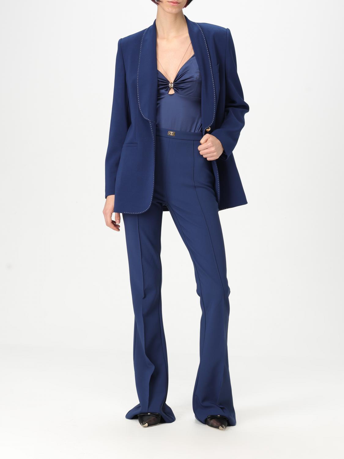 Elisabetta Franchi Blazer woman - Blue | GI090 | GIGLIO.COM
