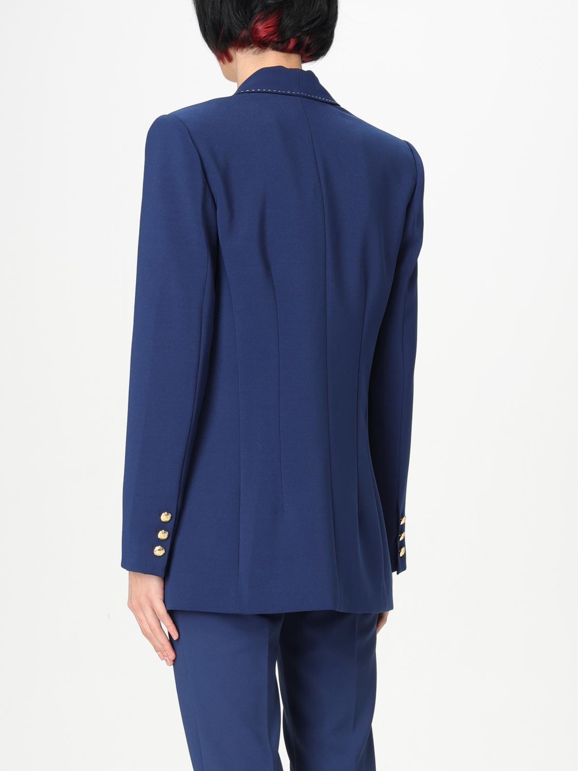 Elisabetta Franchi Blazer woman - Blue | GI090 | GIGLIO.COM