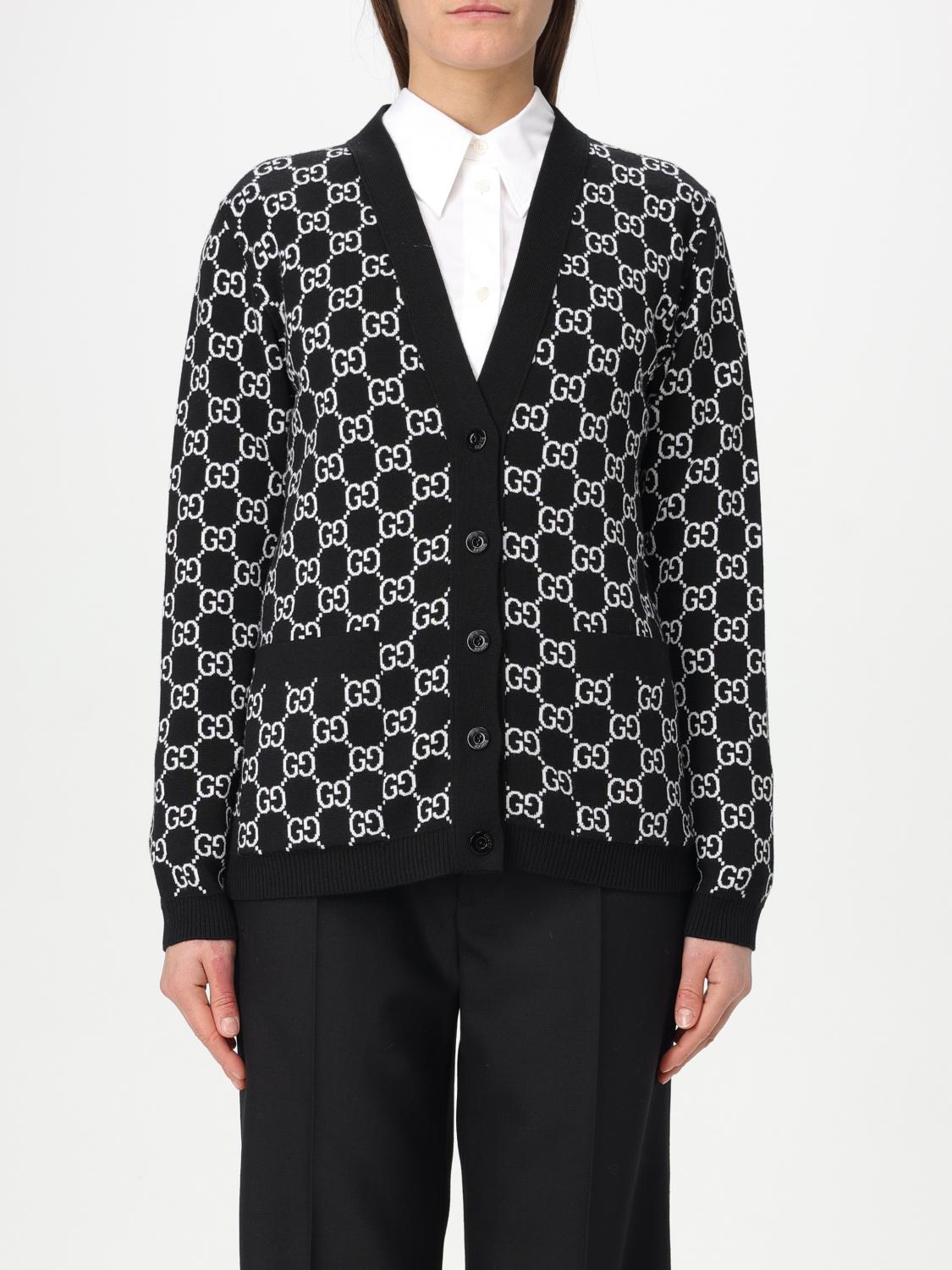 GUCCI PULLOVER: Strickjacke damen Gucci, Schwarz - Img 1