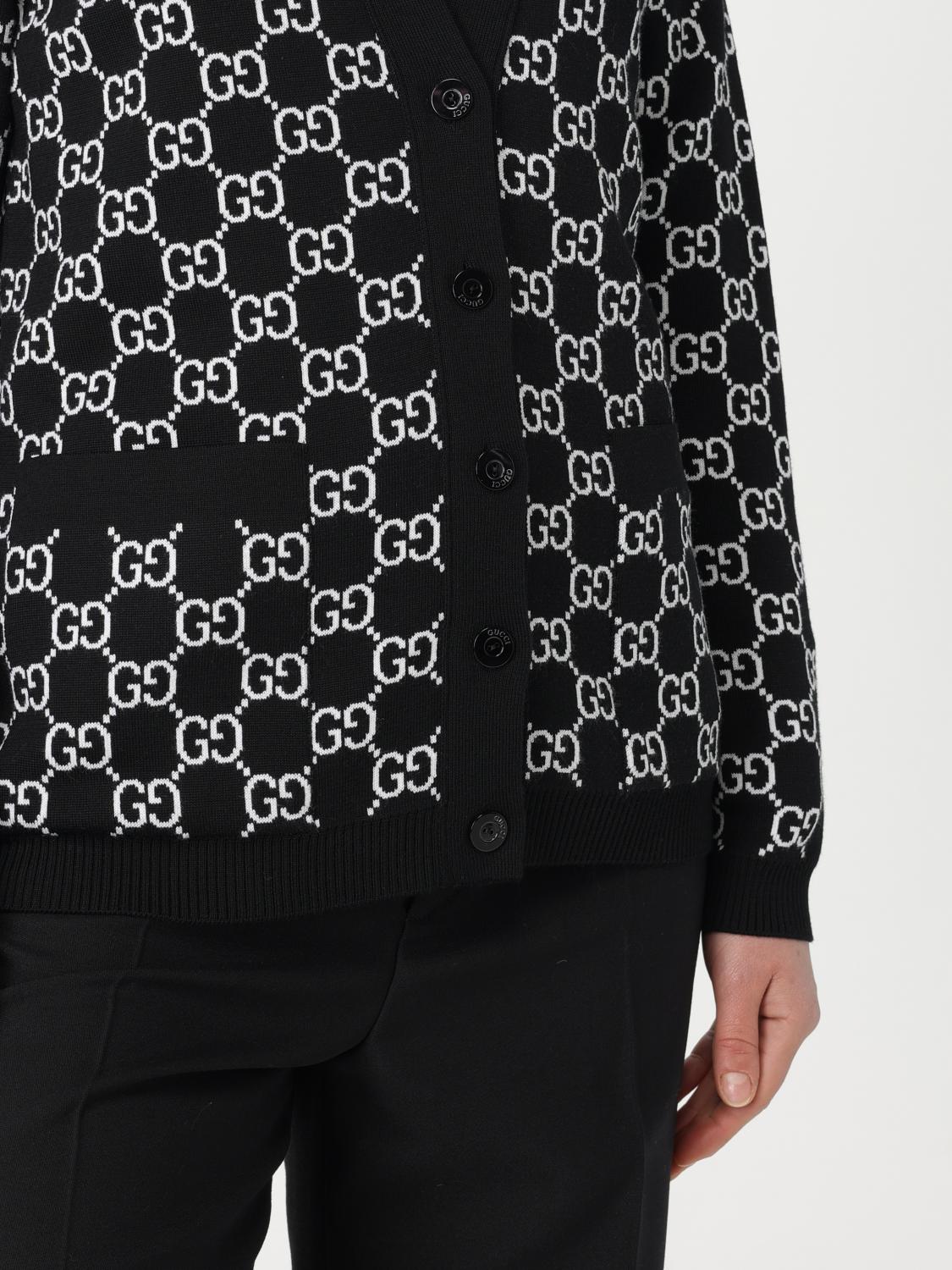 GUCCI PULLOVER: Strickjacke damen Gucci, Schwarz - Img 4