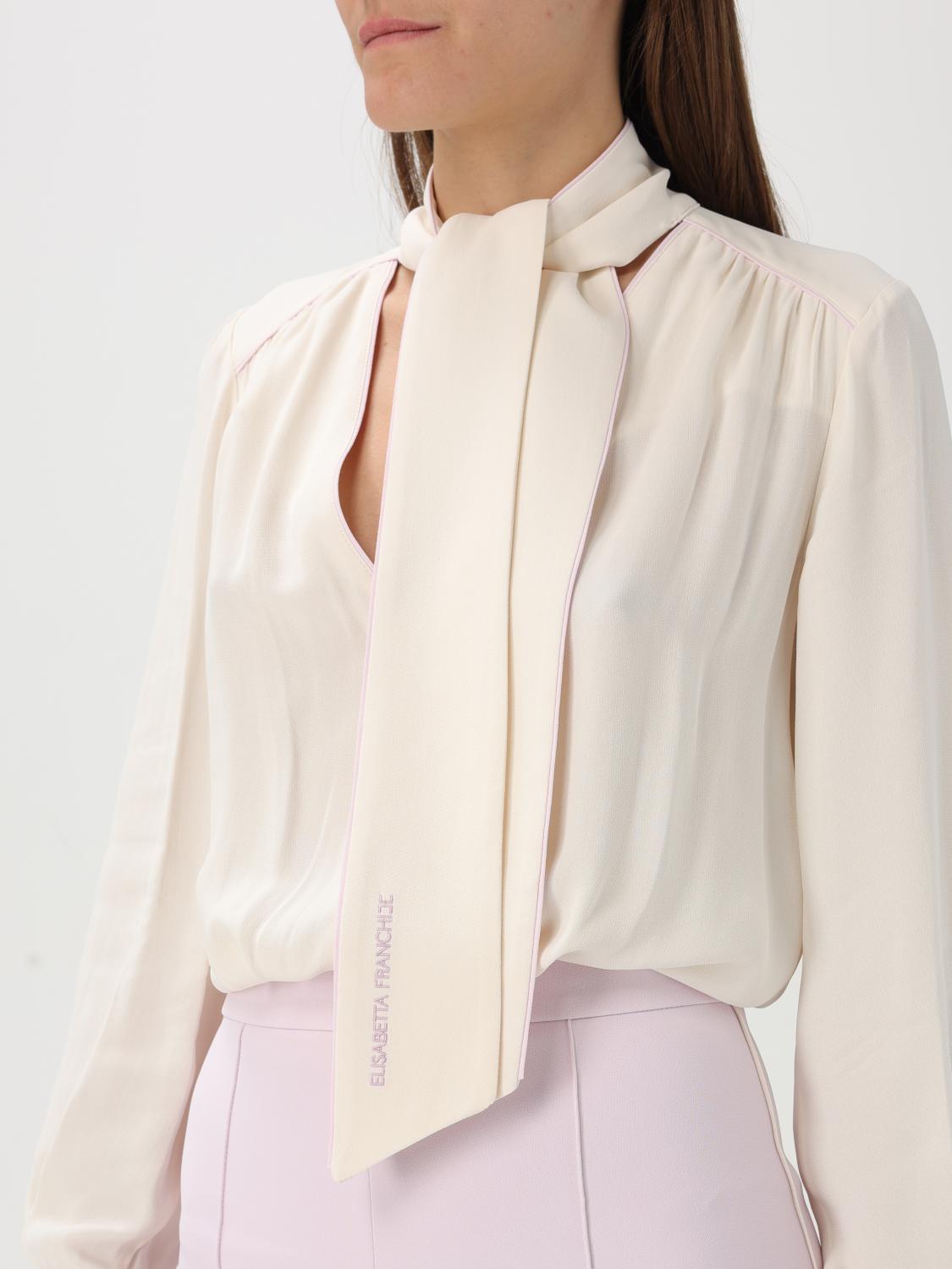 ELISABETTA FRANCHI MONO: Top mujer Elisabetta Franchi, Mantequilla - Img 3