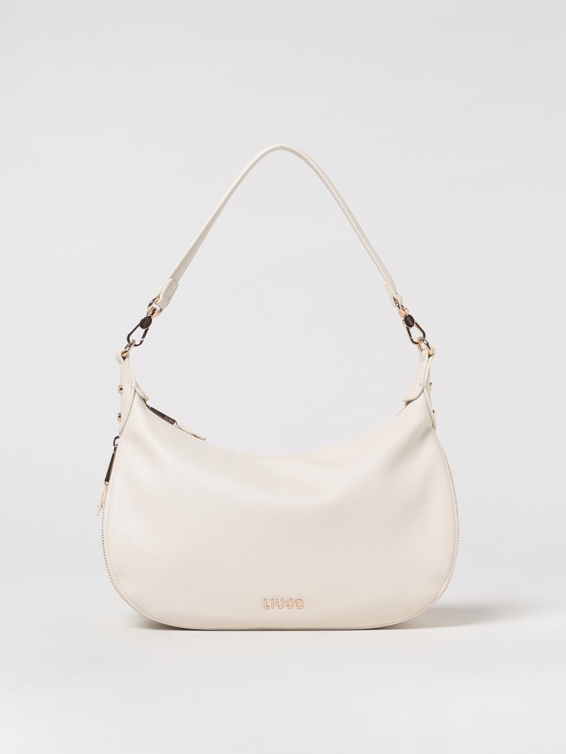 LIU JO BORSA A SPALLA: Borsa Liu Jo in pelle sintetica a grana , Crema - Img 1