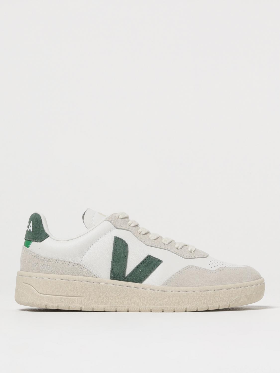 VEJA SNEAKERS: Sneakers V-90 Veja in pelle O.T., Bianco - Img 1