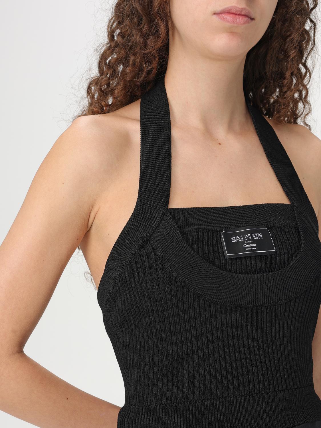 Balmain Top woman - Black | EF1AA380KI10 | GIGLIO.COM