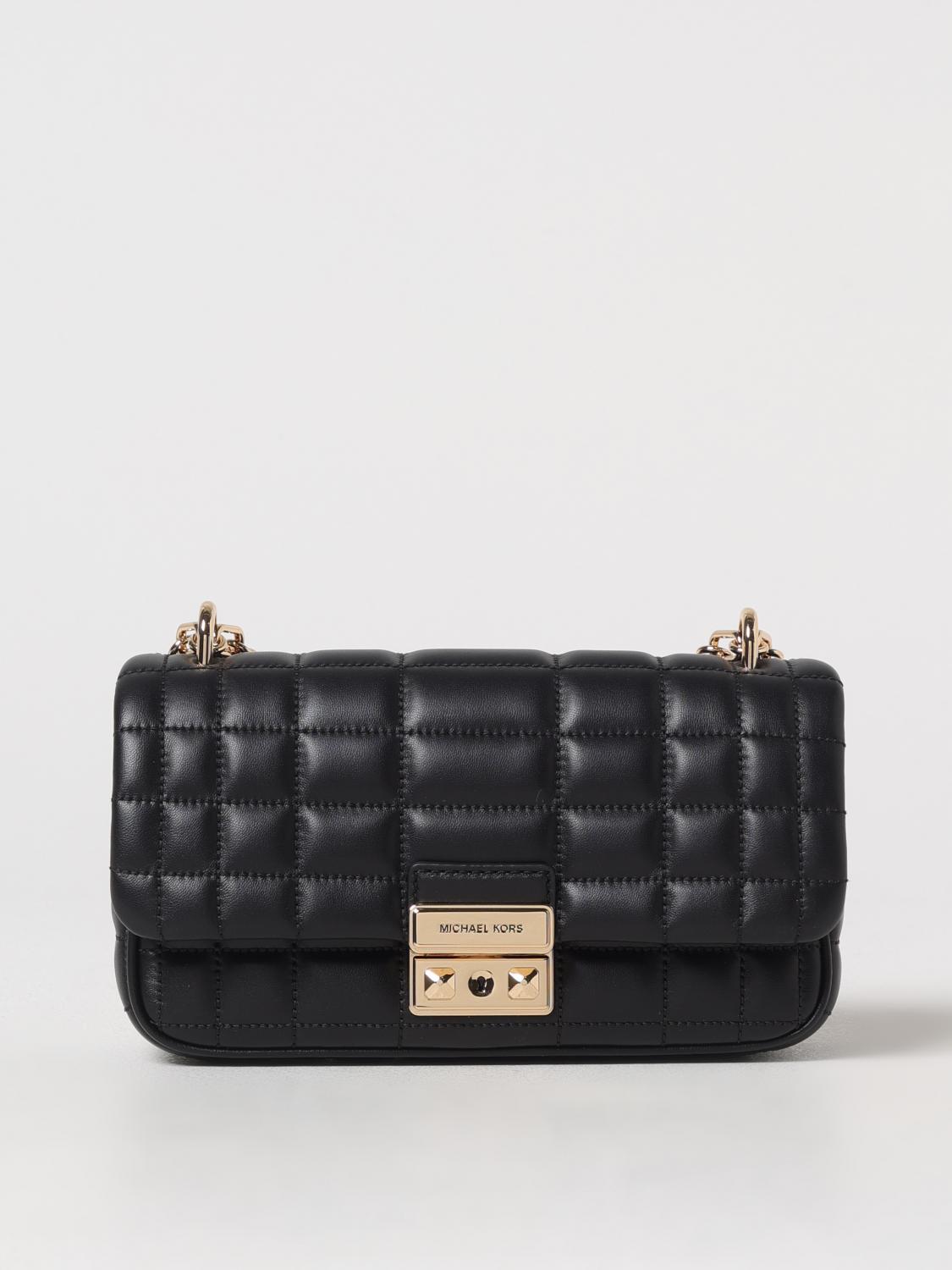MICHAEL KORS BORSA MINI: Borsa Tribecca Michael Kors in pelle matelassè, Nero - Img 1