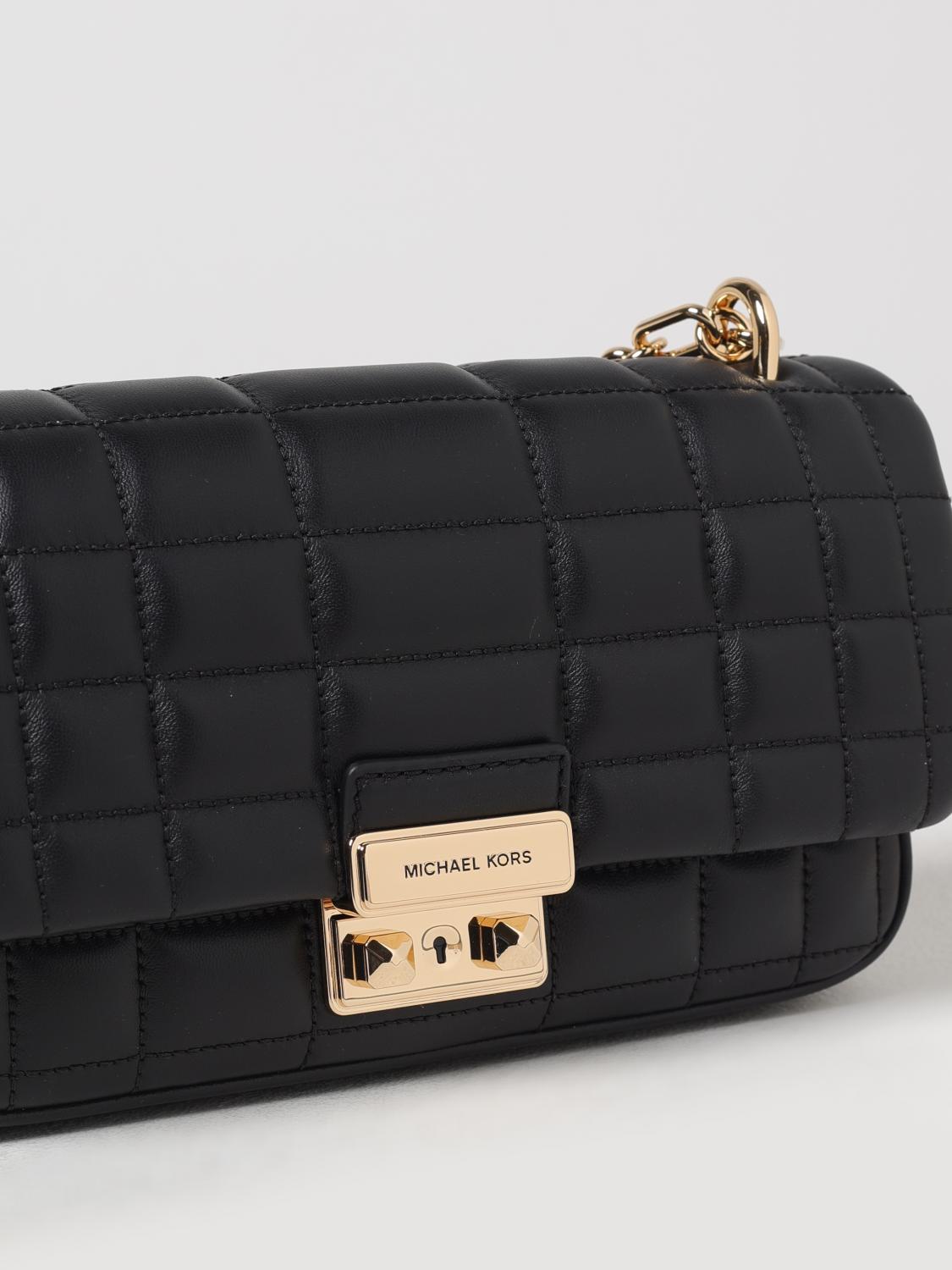 MICHAEL KORS BORSA MINI: Borsa Tribecca Michael Kors in pelle matelassè, Nero - Img 3