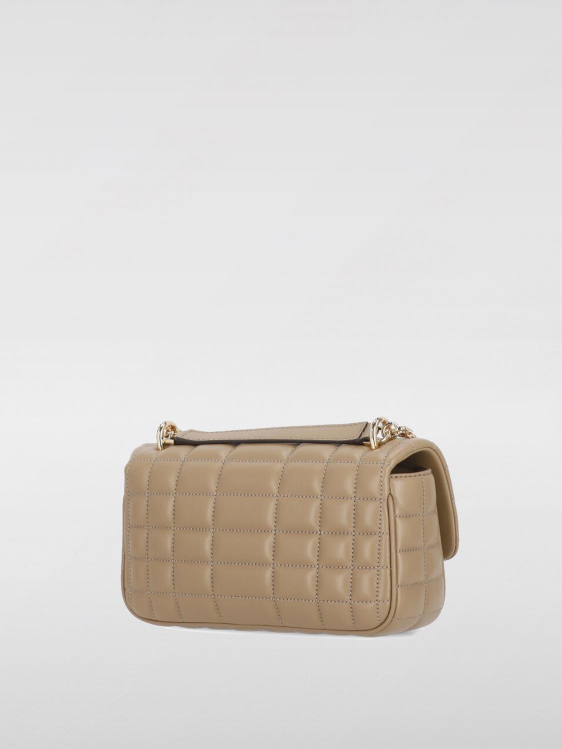 MICHAEL KORS BORSA MINI: Borsa Tribecca Michael Kors in pelle matelassè, Marrone - Img 3