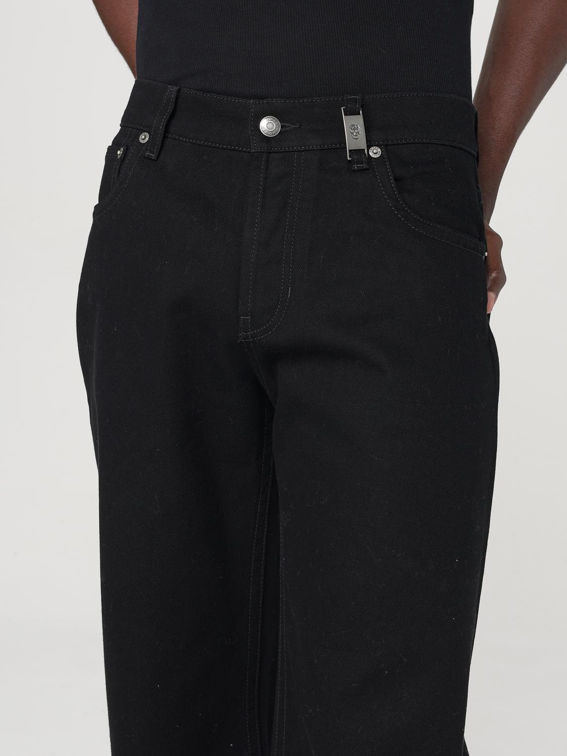 MCQUEEN JEANS: Jeans McQueen in denim , Nero - Img 5