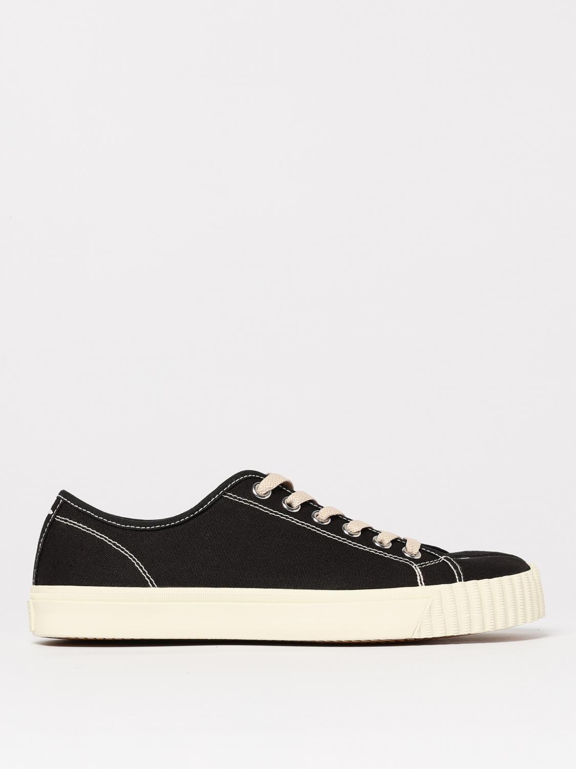 MAISON MARGIELA SNEAKERS: Sneakers Tabi Maison Margiela in canvas di cotone , Nero - Img 1