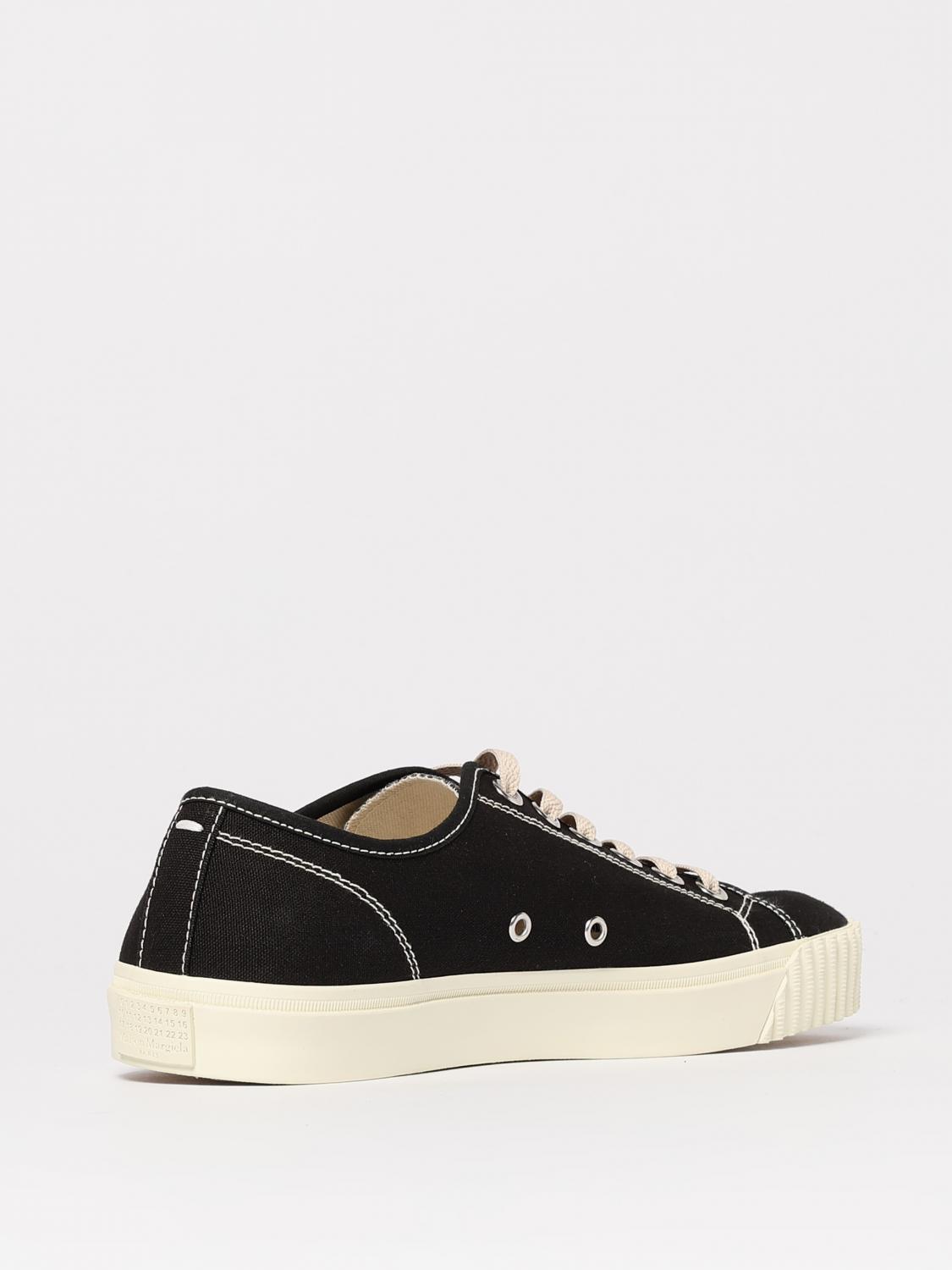 MAISON MARGIELA SNEAKERS: Sneakers Tabi Maison Margiela in canvas di cotone , Nero - Img 3